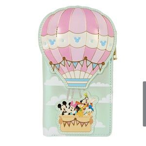 Disney Mickey and Friends Hot Air Balloon Flap Loungefly Wallet (NWT)